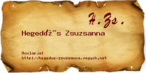 Hegedűs Zsuzsanna névjegykártya