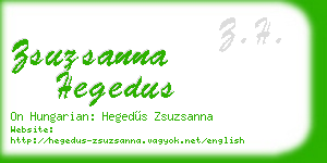zsuzsanna hegedus business card